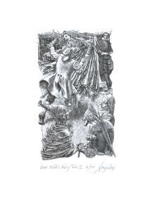Графика на Ясен Гюзелев  "Приказка на Оскар Уайлд - Вещицата, гл. II" 